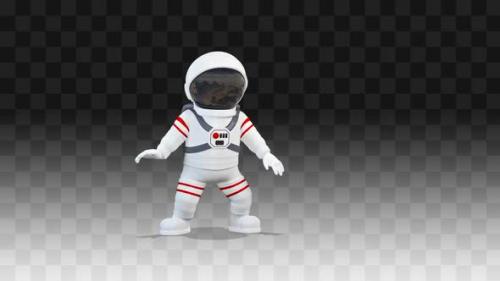 Videohive - Cosmonaut Dancing A Wave Dance - 34976014