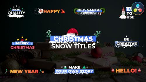 Videohive - Christmas Snow Titles | DaVinci Resolve - 34979129