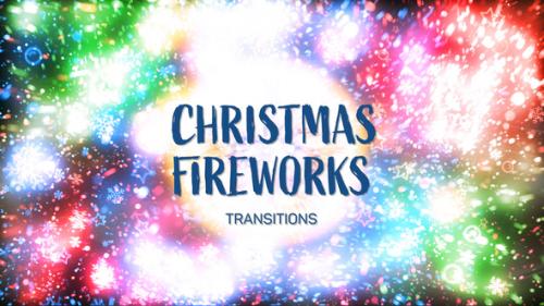 Videohive - Christmas Fireworks Transitions - 35022098