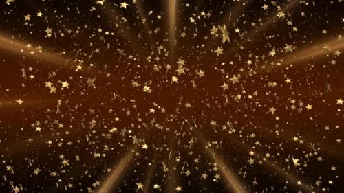 Videohive - Gold Stars Background Loop 01 - 28528719