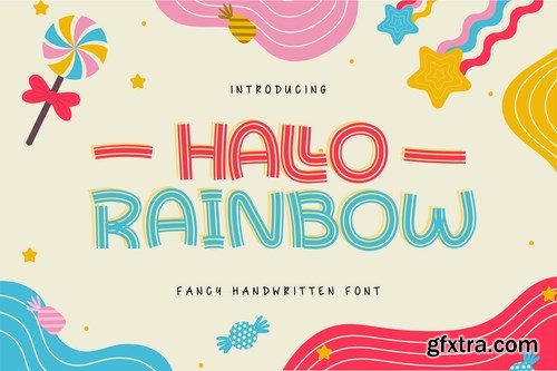 Hallo Rainbow Fancy Handwritten Font