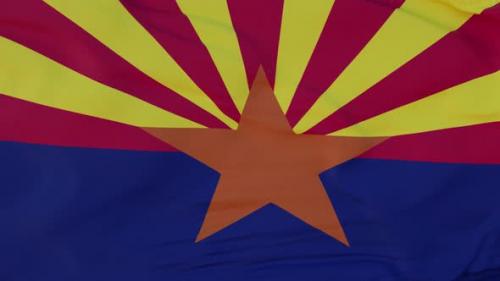 Videohive - Flag of Arizona State Region of the United States Waving at Wind - 35045861