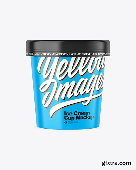 Matte Ice Cream Cup Mockup 89524