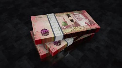 Videohive - Saudi Arabia Riyal money banknote pile packs - 35044356