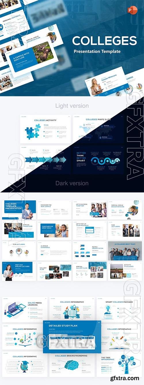 Colleges Professional PowerPoint Template AA5TMYF