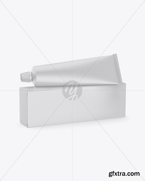 Paper Box w/ Matte Tube Mockup 36803
