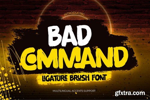 Bad Command - Ligature Brush Font