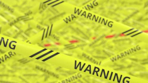 Videohive - Yellow and Red Warning Tapes with WARNING and 2021 Text - 35081373