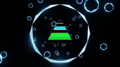 Videohive - Floating In A Crystal Sphere Sparkling With Neon Disco Pyramid 03 - 35083860