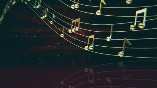 Videohive - Music Notes Loop Background 7 - 35098467