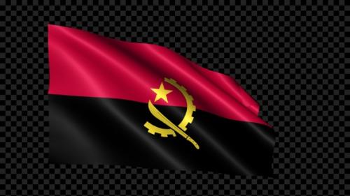 Videohive - Angola Flag Blowing In The Wind - 35099609