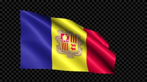 Videohive - Andorra Flag Blowing In The Wind - 35099622