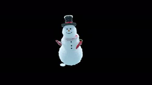 Videohive - 66 Snowman Dancing 4K - 35100453