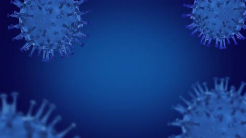 Videohive - Motion corona Virus In blue Background - 35102042