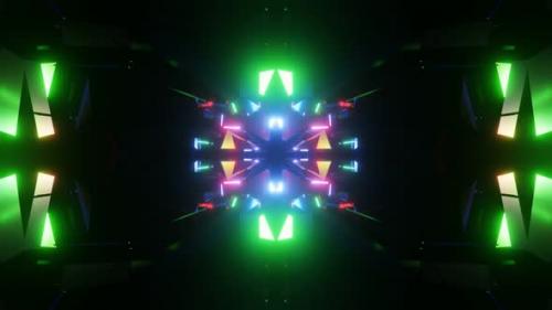 Videohive - Vj Loop Flying Through the Neon Lights of a Sparkling Tunnel 02 - 35115627