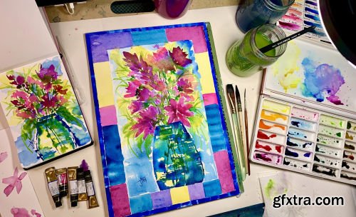 Painting Intuitive Loose Watercolor Flowers