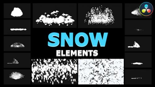 Videohive - Cartoon Snowflakes | DaVinci Resolve - 35089330