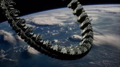 Videohive - Futuristic Space Station on Earth Orbit - 35144207
