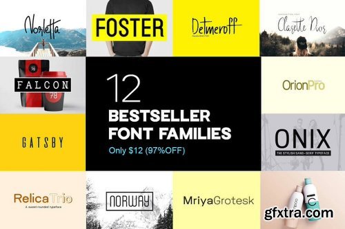 Inkydeals 12 Best-Selling Typefaces