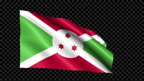 Videohive - Burundi Flag Blowing In The Wind - 35158626
