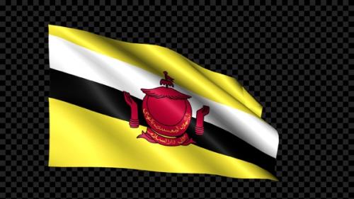 Videohive - Brunei Flag Blowing In The Wind - 35158631