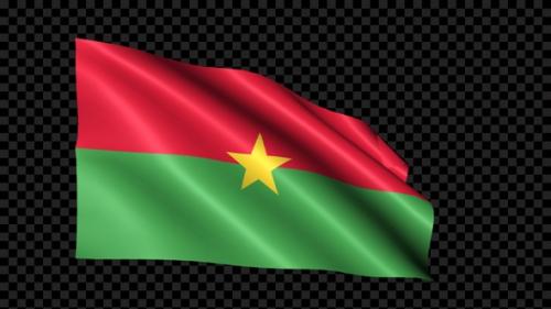 Videohive - Burkina Faso Flag Blowing In The Wind - 35158634