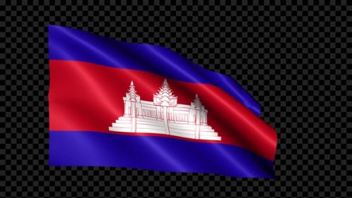 Videohive - Cambodia Flag Blowing In The Wind - 35158637