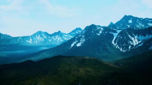 Videohive - Mountains with Snow Capped Peaks in Summer - 35165489
