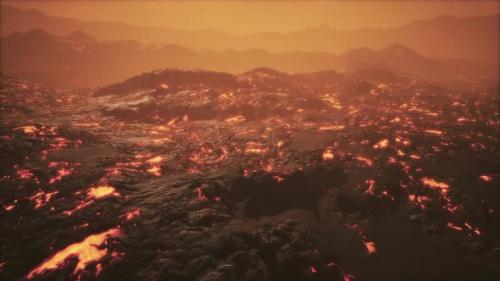 Videohive - Active Lava Flow and Cracks - 35165663