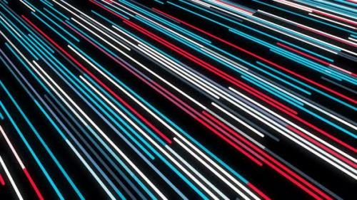 Videohive - Bright lines move in diagonal stream on black background - 35173484