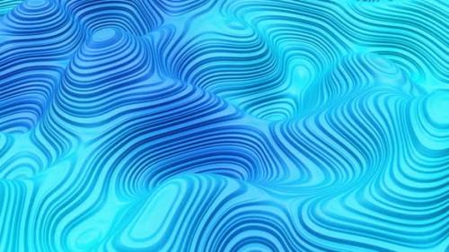 Videohive - Loop Vj Background Animation Of Blue Abstract Waves 4 K H.264 H.264 - 35115633
