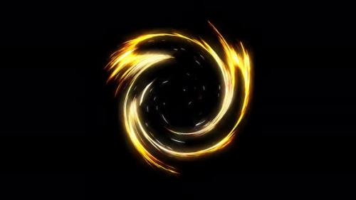 Videohive - Animated round shape with glowing fire light - 35142349