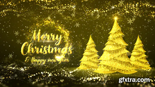 Videohive Golden Christmas Tree Wishes 35111606