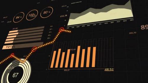 Videohive - Business Progress Chart Reports and Bonds Financial Diagrams with Growth Bars - 35172544