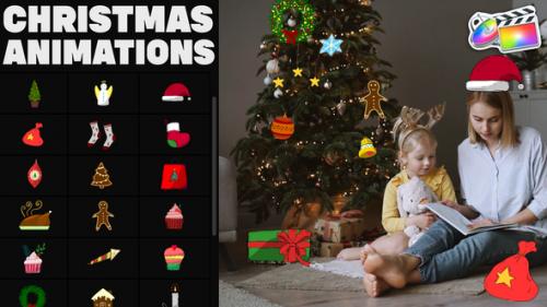 Videohive - Hand-Drawn Christmas Icons for FCPX - 35181984
