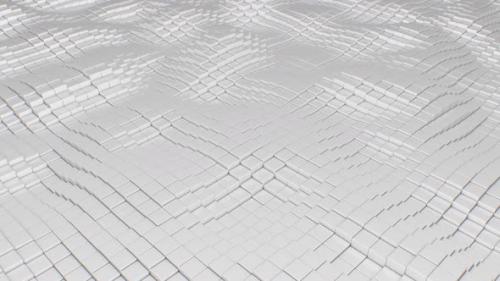 Videohive - Abstract White Cube Square Shape Field Tiles Geometric Modern Design - 4K - 35156872