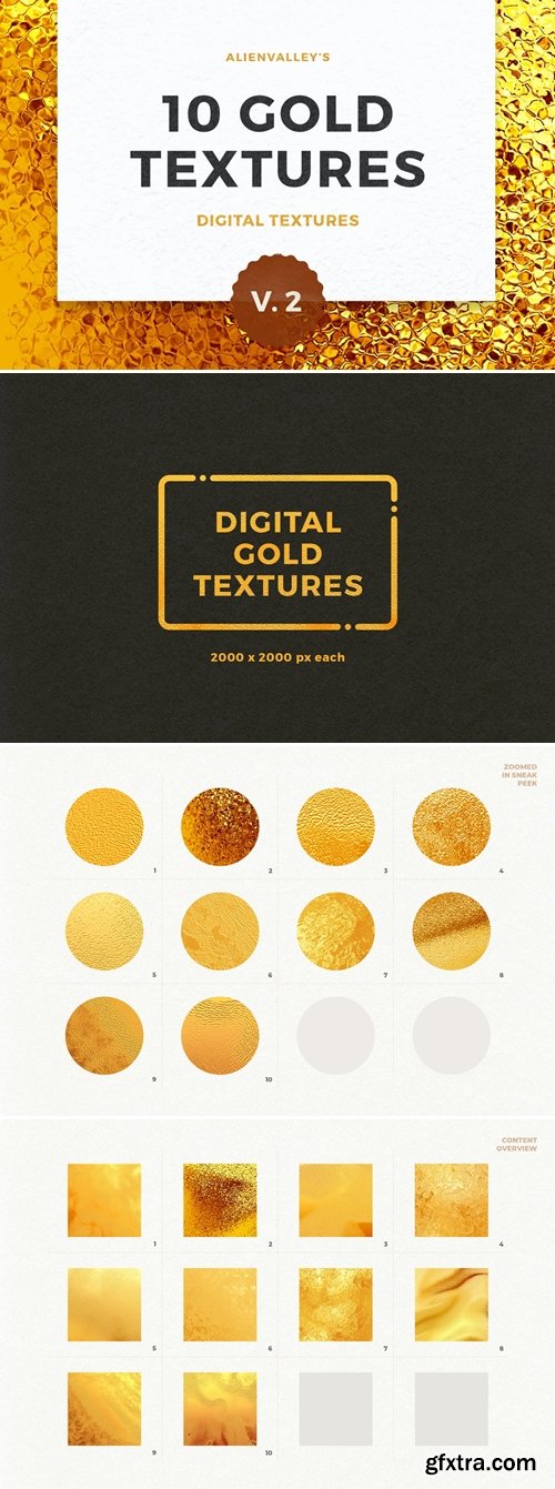 10 Gold Textures Vol. 2