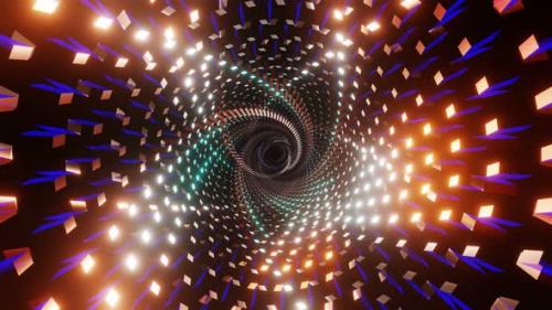 Videohive - VJ Loop Tunnel of Bright Light Flashes - 35182482