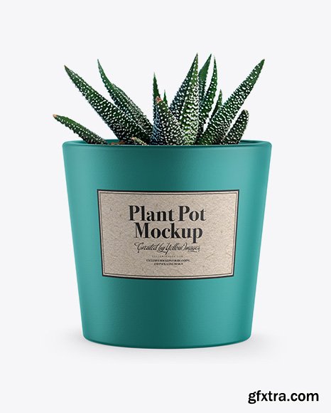 Ceramic Plant Pot Mockup 36670