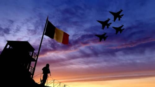 Videohive - French Military and Warplanes Guarding the Border - 35186000