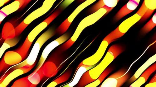 Videohive - Abstract Vertical Wavy Red And Yellow Stripes 4K - 35199719