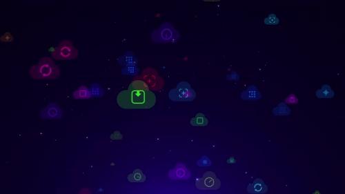 Videohive - Abstract Technology Big Data Cloud 4K - 35207625