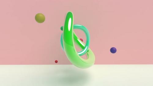 Videohive - Hypnotic Minimal Motion Graphic Futuristic Background 3d Style Intro Able to Loop Seamless - 35210401