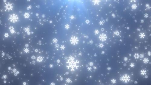 Videohive - Falling Snowflakes and White Snow Particles Winter Christmas Holiday - 35156806