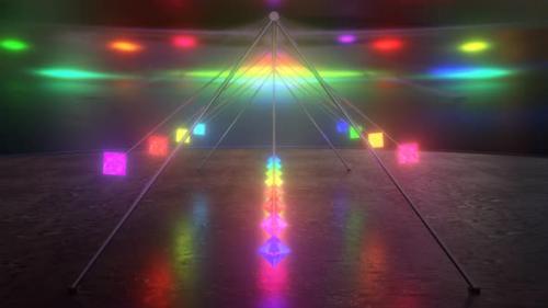 Videohive - Fast Rainbow Glow Lights Pendulum Waves Moving Spectrum Tunnel Swing - 4K - 35156846