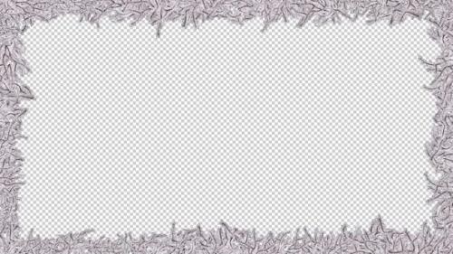 Videohive - White Xmas Tree Garland - Screen Frame - Rectangle Shape - Spinning Loop - Alpha Channel - 35159476