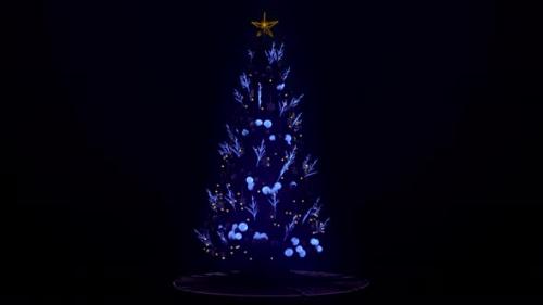 Videohive - Christmas Neon Light Loop 4K - 35162184