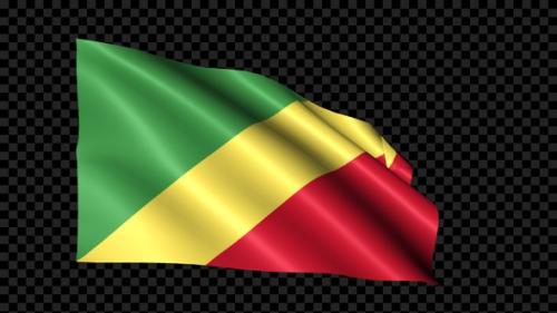 Videohive - Congo Republic Flag Blowing In The Wind - 35177786