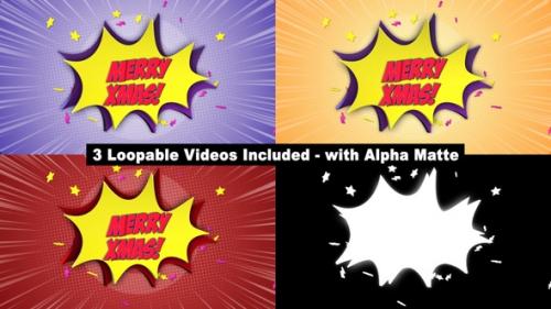 Videohive - MERRY XMAS Comic Text Package - 35178675