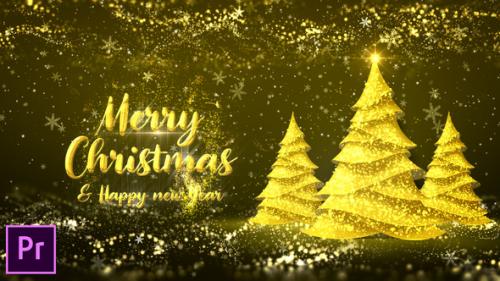 Videohive - Golden Christmas Tree Wishes - Premiere Pro - 35238595